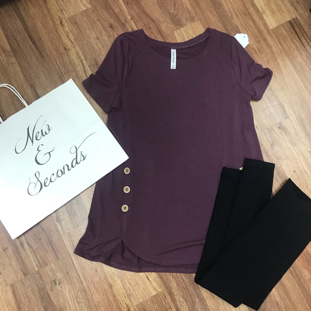 Purple short sleeve top